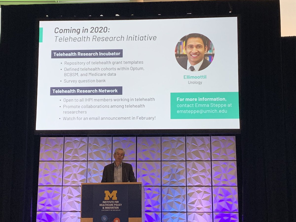 Michelle Moniz (@michellehmoniz) on Twitter photo Coming soon <a href="/UM_IHPI/">U-M IHPI</a> #telehealth led by the excellent <a href="/chadellimoottil/">Chad Ellimoottil, MD, MS</a> #ihpi20 Coming soon <a href="/UM_IHPI/">U-M IHPI</a> #telehealth led by the excellent <a href="/chadellimoottil/">Chad Ellimoottil, MD, MS</a> #ihpi20