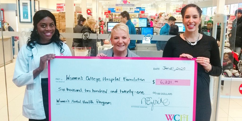 wchf's tweet photo. We extend our deepest gratitude to @ShopprsDrugMart at Yorkdale Mall for raising over $6,000 during their Growing Womenโs Health campaign in support of @WCHospitalโs Womenโs Mental Health Program! #SupportWomens https://t.co/y6IUWGa8Nl
