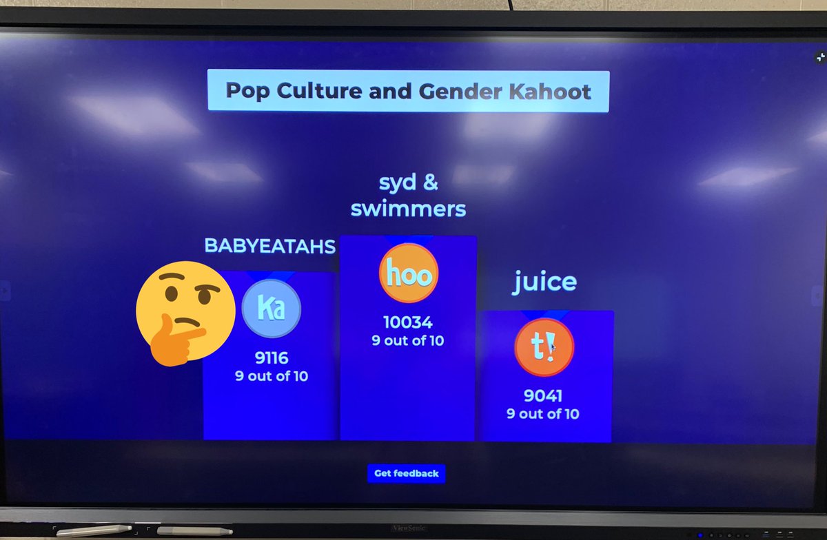 MrsMcClungYHS's tweet photo. Since reading Jonathan Swift’s “A Modest Proposal,” Kahoot team names have gotten a bit strange (also, the AP Lang kids are on fire 🔥) #TweetThatTechYHS #proudteacher #allusions https://t.co/R2aL0M7Za4
