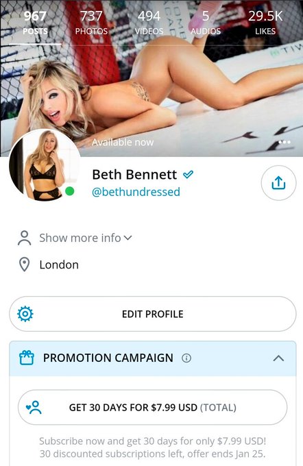 Beth bennett onlyfans