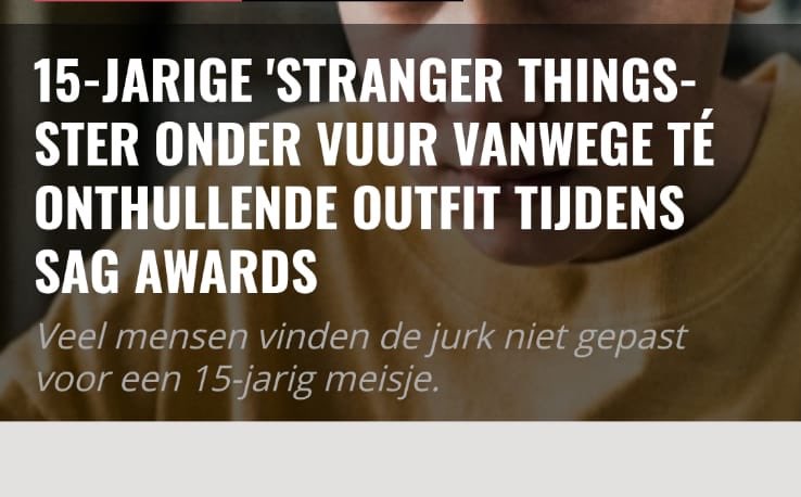 _timtvg's tweet image. En de hoodprijs van #slutshaming in 2020 gaat naar: iedereen die (deze jurk van) deze 15-jarige #MillieBobbyBrowm seksualiseert. Ga je schamen!
