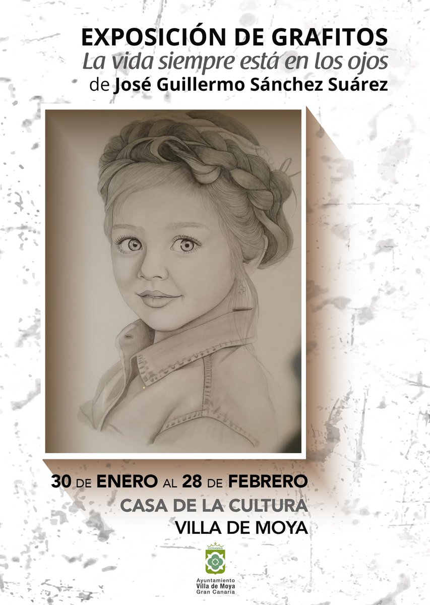 EvenActivMoya's tweet photo. El Ayuntamiento de la Villa de Moya presenta la muestra de José Guillermo Sánchez Suárez en la Casa de la Cultura. 
56 obras, pues casi en su totalidad, se trata de retratos, en los cuales destaca sobremanera la expresividad de los ojos y de la mirada… https://t.co/vyBUG1M6Jw