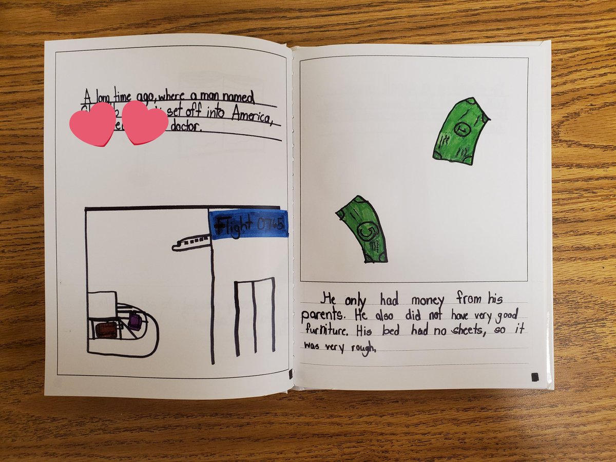 MrsTalmoHB's tweet photo. Another beautifully published book arrived today from my Friday #activityblock! This student wrote an inspirational book about her father coming to America and how he worked hard to become a doctor. #ambitious #ELA #WarriorStrong @JayBastianelli @lulujrdotcom https://t.co/e5TIYU865o