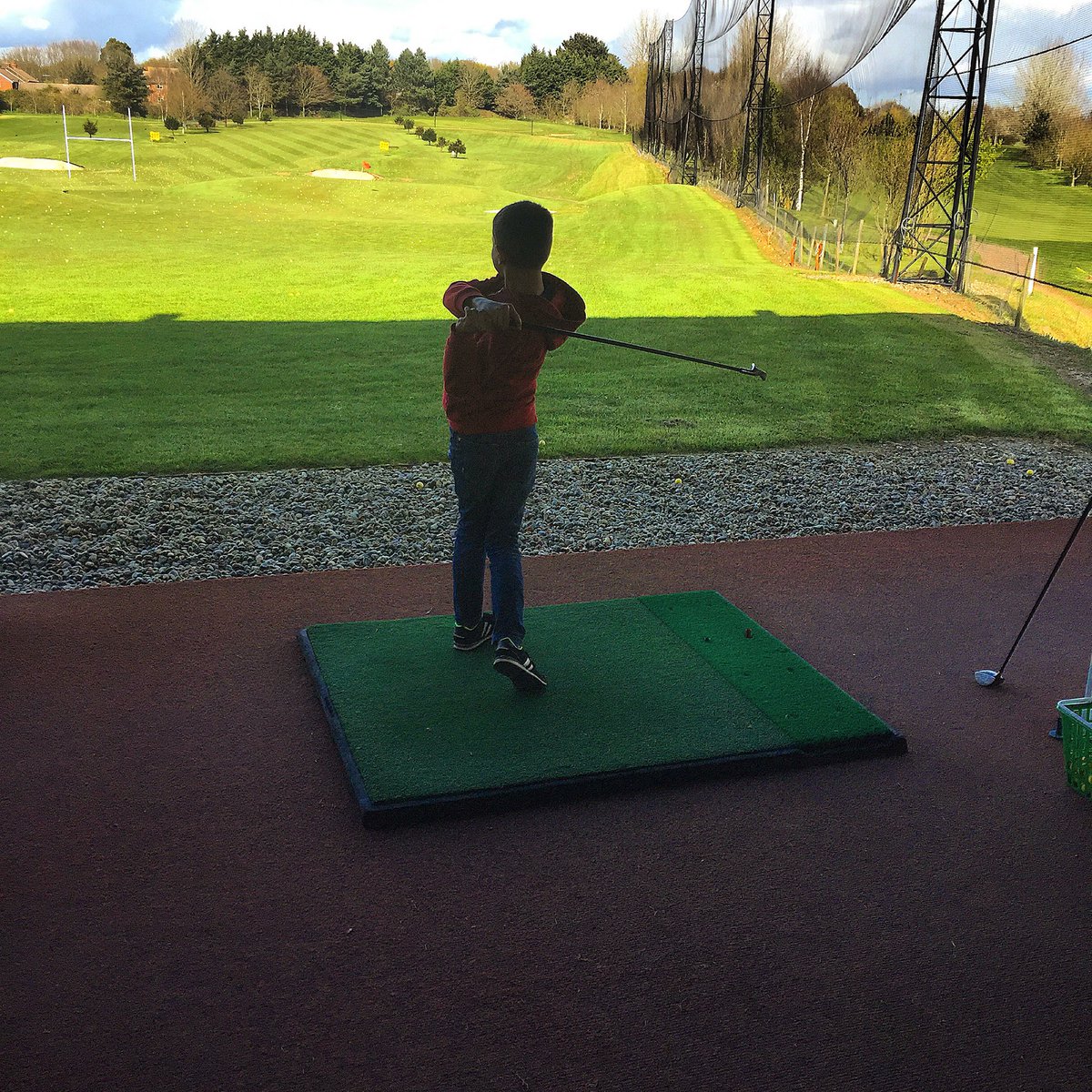 A while ago getting the boy into golf still loves it although he’s 13 and nearly 6ft tall now!!