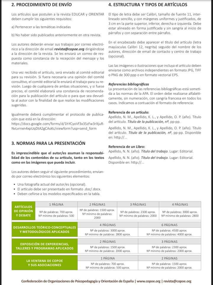 Asoarapsico's tweet photo. ¿Quieres publicar en la revista de @CopoeOrienta ?
Envíanos tus #artículos a revista@copoe.org antes del 15 de #febrero.
“#Educar y #Orientar, la #revista de #COPOE”
https://t.co/4ldV0SpDGX
https://t.co/y3JCpSr1BK https://t.co/ZbNT4zH36n