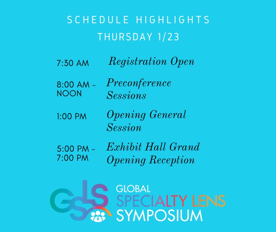 GSLSymposium's tweet photo. We can't wait to see everyone at tonight's cocktail reception! Come mix, mingle, and meet our exhibitors. 🥂 #PerfectVisionInSight #GSLS2020 https://t.co/3Z5C6YtPeV