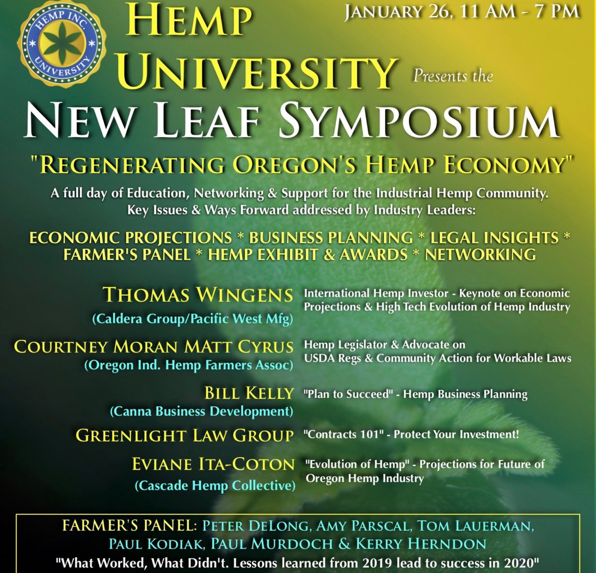 SOHempSolutions's tweet photo. Information is one of our most valuable resources in the #hempindustry and Hemp University gives you the info you need to succeed! #hemp 🙌🏽 don’t miss this amazing opportunity to meet the founders and thought leaders of the #cbd #hemprevolution get your tickets to Hemp U now! https://t.co/y7kN2WYVak