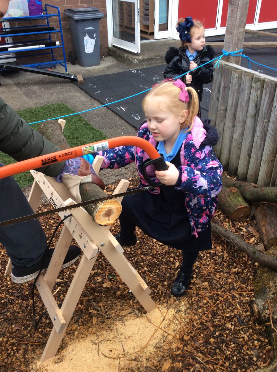 StJosephU's tweet photo. F2 were learning how to use a Bow Saw safely today, watch this space to see what we produce...
#WhoSaidWe’reNotBigEnough #ToolsForAPurpose #PositiveRiskTaking #RiskBenefitAssessments #earlyyears #ToolTalk #We’llMakeitOurselves @EYFSF @WirralCouncil #ToolPit #Skills https://t.co/5rS6awMWBF