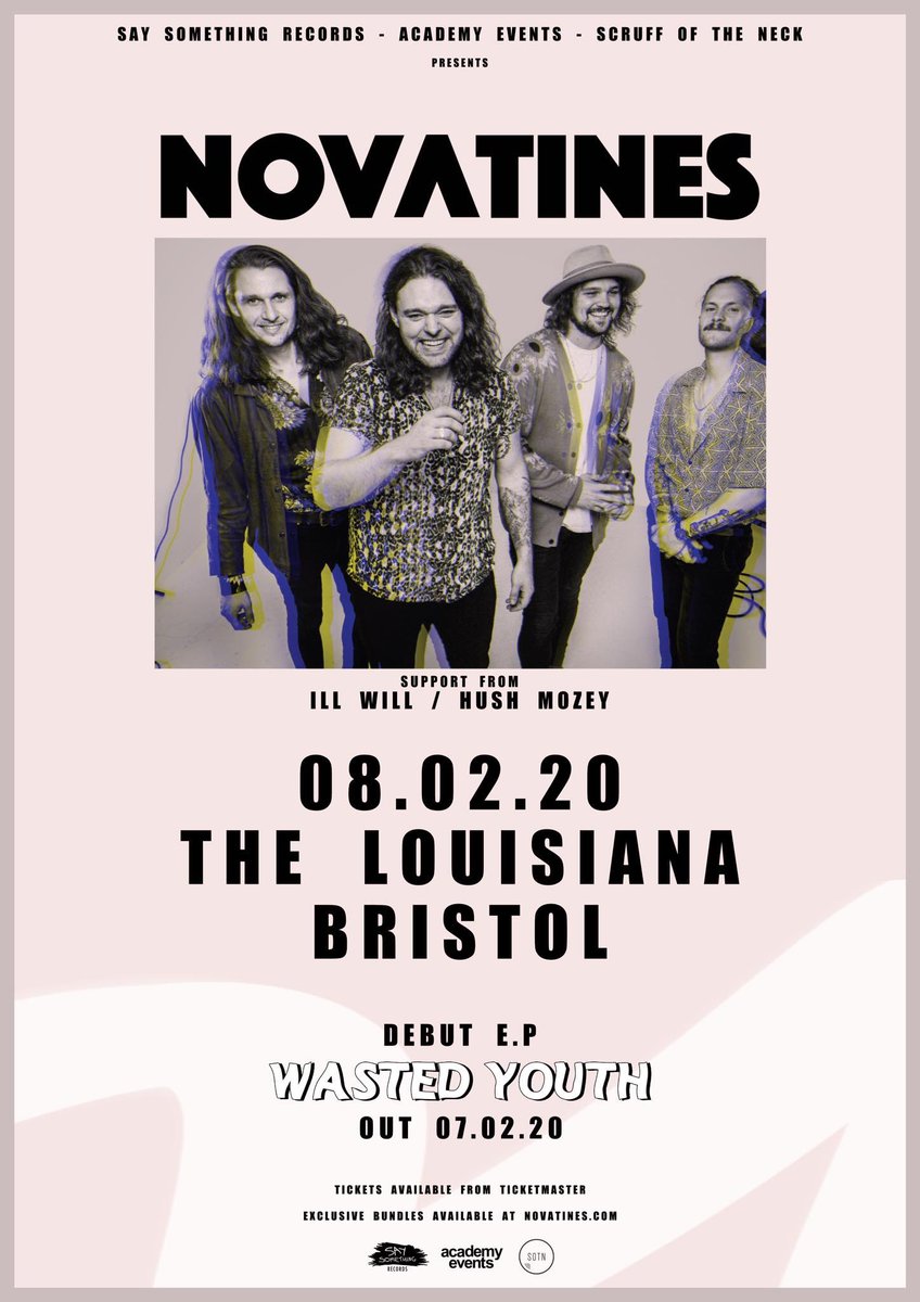 New show? In Bristol? YES 🤟🏻

We’re joining our good pals <a href="/novatines/">NOVATINES</a> for their EP launch at @LouisianaBris with <a href="/hushmozey/">Hush Mozey</a> on Feb 8th x

Tickets are flying outttt, so cop em quick: musicglue.com/novatines/shop