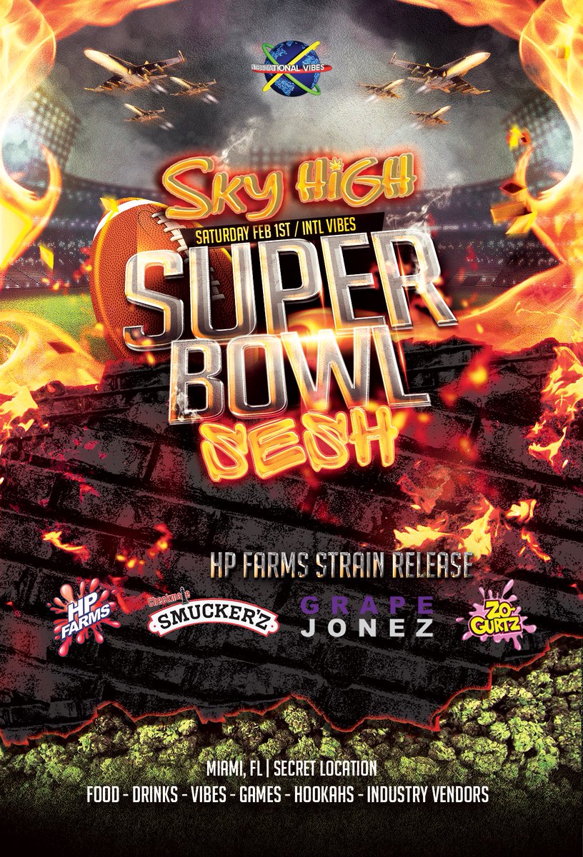 Madd_Chink's tweet photo. Super Bowl Sesh Saturday February 1st 
Miami Top Industry Vendors 
Getting you ready for Kick-off https://t.co/9XLLexw6ze