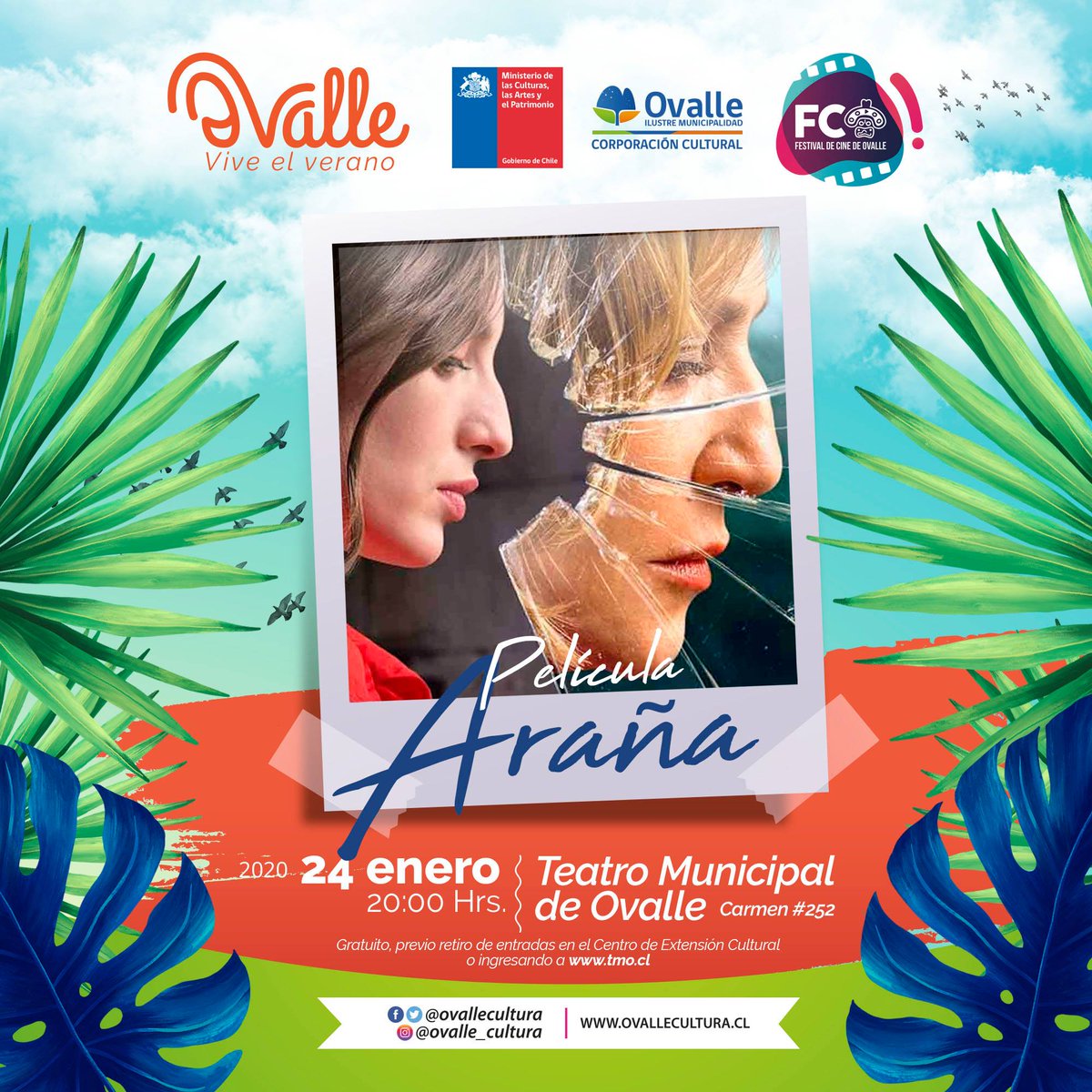 Esta película 🎬 de #AndrésWood es un ejercicio de memoria histórica en la gran pantalla, en el que mirando por el retrovisor haremos reflexiones contemporáneas y con sentido de urgencia.
Entradas gratuitas en tmo.cl

#Araña #16FCO2019