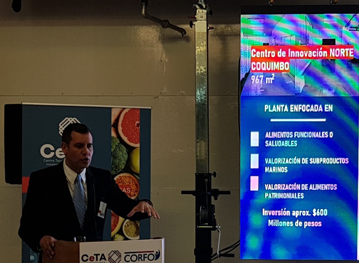 GURRUTIA16's tweet photo. Casi 1.000 m2 de infraestructura tendrá la región de Coquimbo para diversificar su oferta innovadora de alimentos!!! Centro Tecnológico  Zona Norte,  de @cetalimentos @Corfo en alianza con Empresa Orizon. 👏👏 https://t.co/vBIbHcb0Lx