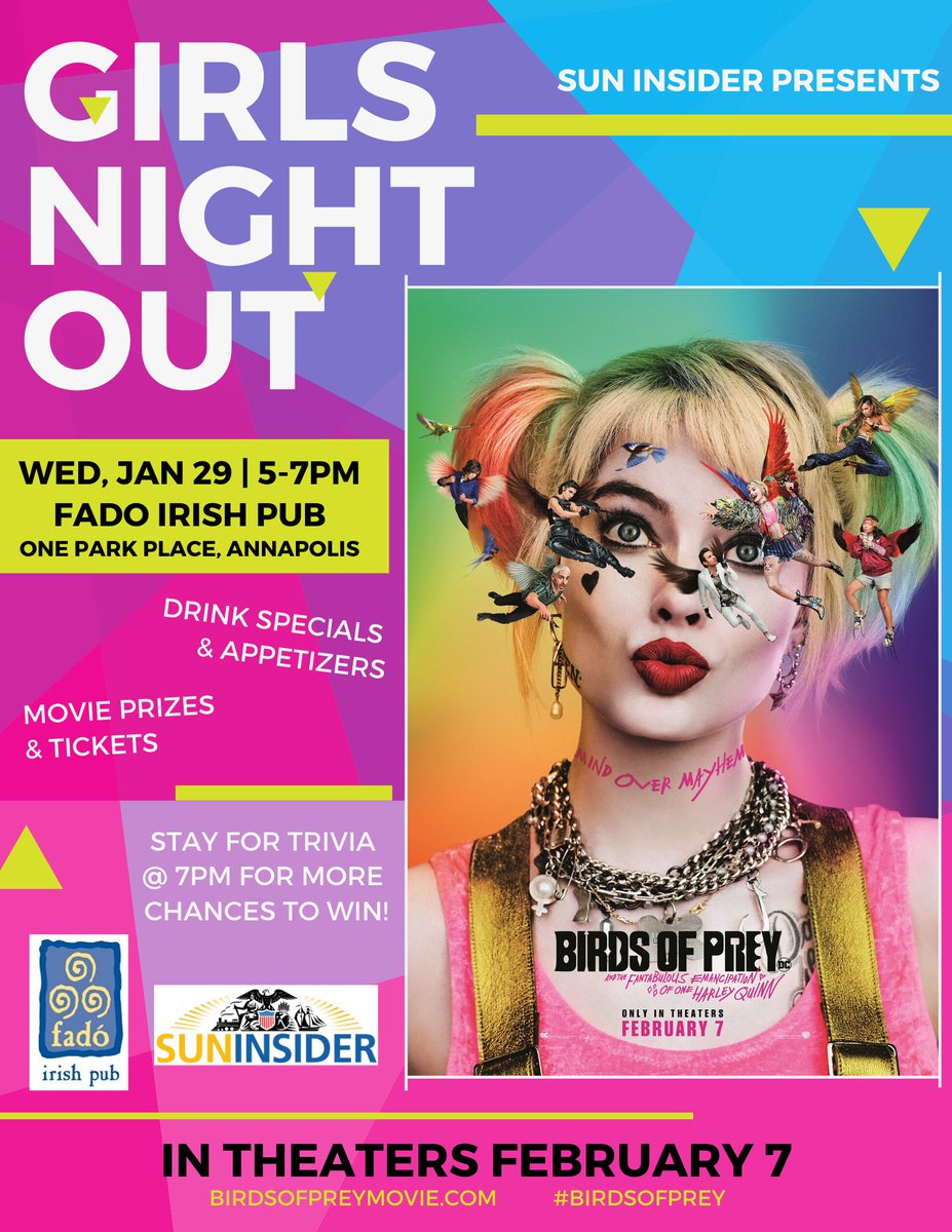 fadoannapolis's tweet photo. Girls night out! Thanks to @baltimoresun @SunInsider . Stay for trivia after! https://t.co/xxlLTAj7d2