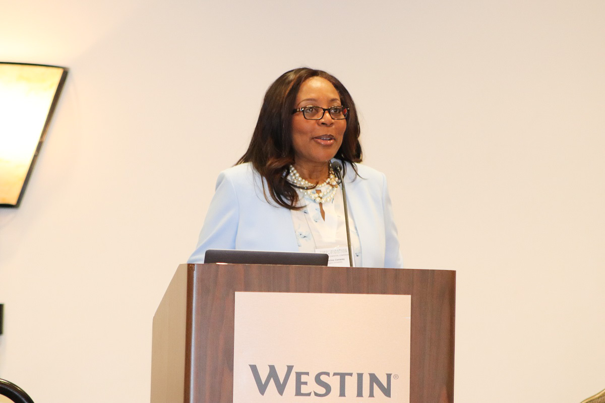 thencspp's tweet photo. Insight and introductions were on the post-breakfast menu as NCSPP President and GSAPP Dean, Dr. Francine Conway, and NCSPP 2020 Conference Planning Chair, Kelli Johnson, Ph.D., welcomed psychology professionals from across the nation to Amplification 2020. #ncspp2020 https://t.co/cpnmyUlmIk