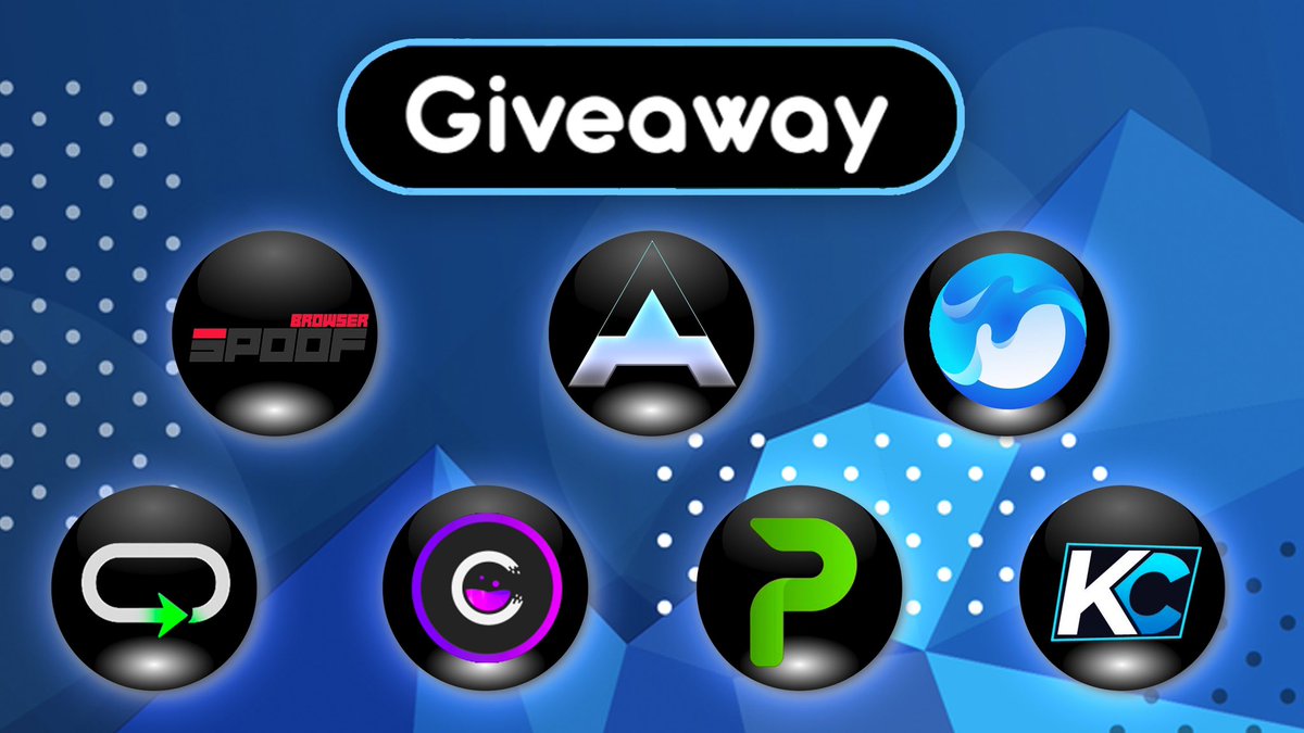 ApexChefs's tweet image. 🚀GIVEAWAY TIME🚀

Rules
✔️Follow all accounts below
🔃Retweet
👥Tag one friend

🔥9 Total Prizes🔥
@ApexChefs x1 month
@KalloCops x3 1 beta invite
@Pureproxies 1 GB Resi Proxies
@cooklabio x1 month
@pistachbot x1 early invite
@loopsupreme x1 license key
@spoofbrowser x1 month