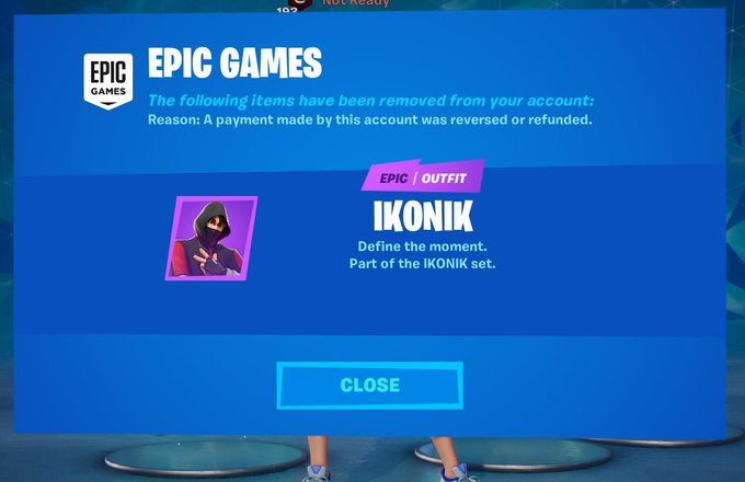 FNPatch's tweet photo. If your Ikonik Skin Got removed its most Likely because the person used such programs as: Emulators or illegal methods. https://t.co/TmeHpqTbmn