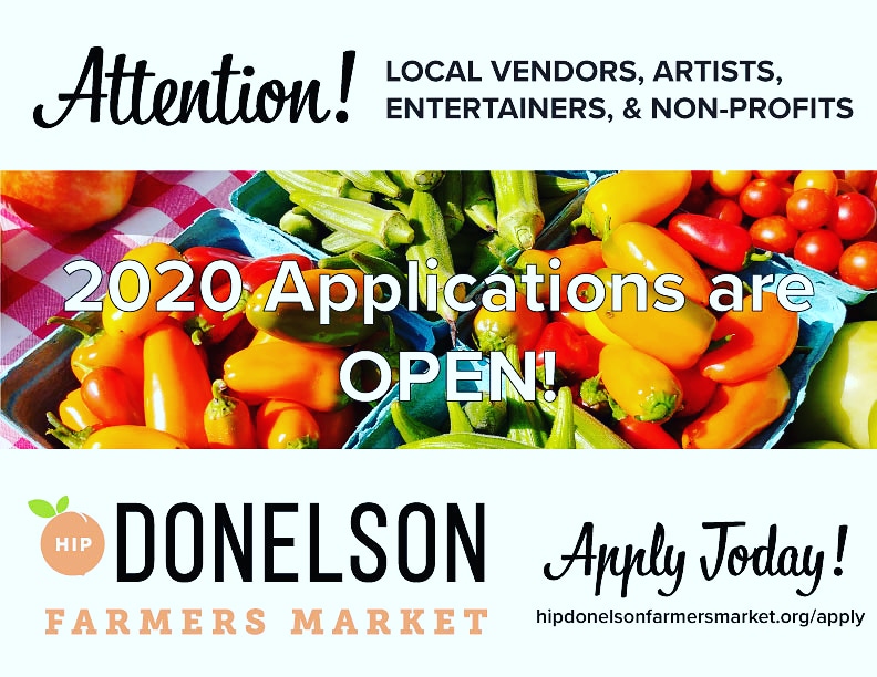 Applications for the 2020 season are now open! Vendors, Artists, Entertainers, and non-profits apply now! hipdonelsonfarmersmarket.org/apply