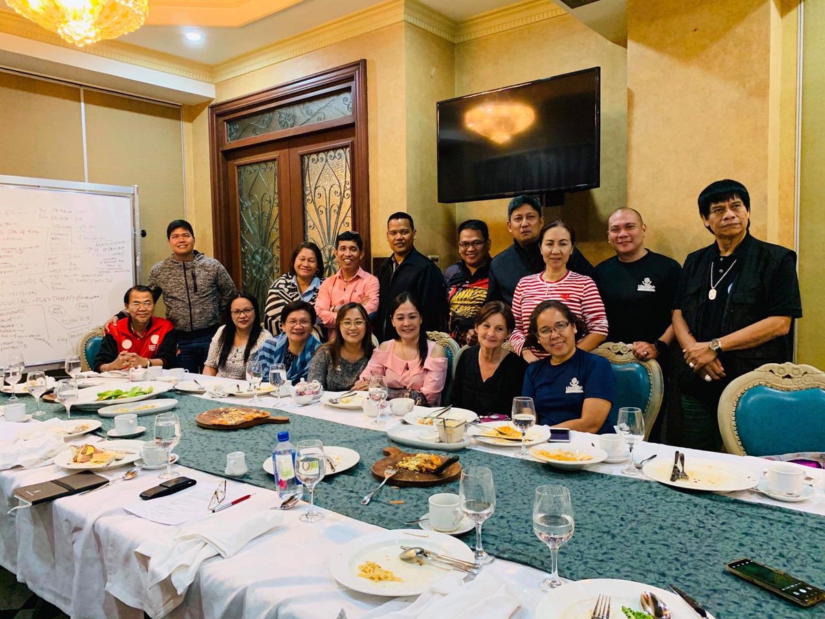 PCF_UK's tweet photo. Love it when a plan comes together! Jane & the team had a meeting with the Rotary Club of Padre Burgos & Philippine Eagles, who we are partnering with for our mission later in the week taking aid to the remote evacuation centers near #TaalVolcano
#aidmission #Philippines https://t.co/7Hv9x5Hy0a