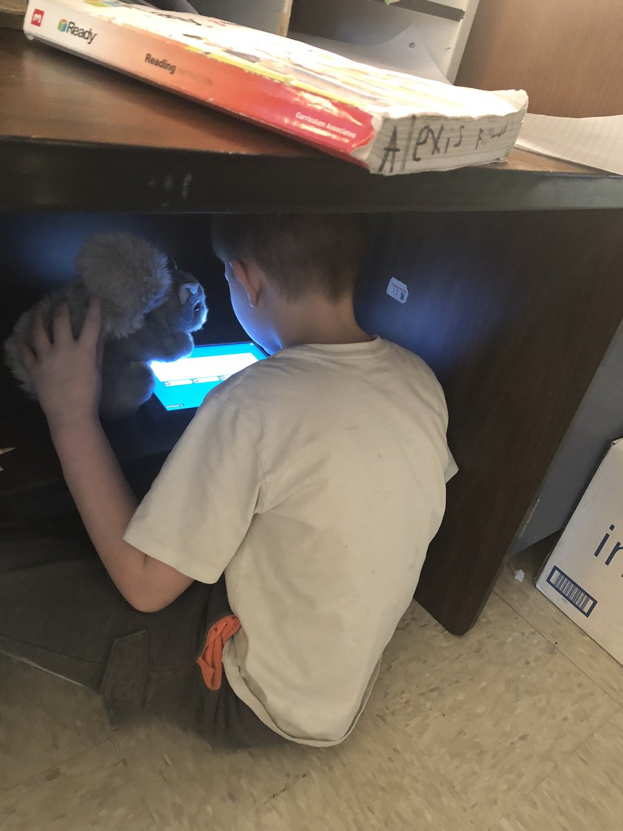 pawlak_megann's tweet photo. Nutty is helping a student work and focus. #BuzzWorthy https://t.co/lo4X2Dt5wC