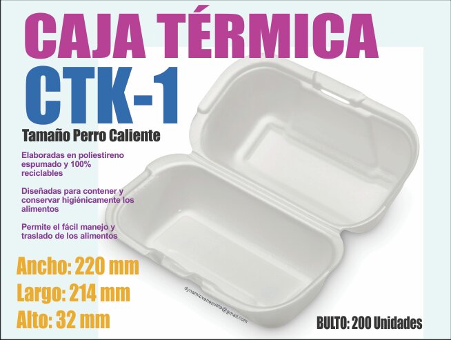 dynamicscve's tweet photo. Caja Térmica CTK 1 tamaño perro caliente.
Bulto 200 unidades
Pedidos a dynamicvenezuela@gmail.com #maracay #valencia https://t.co/5EsgliPRvz