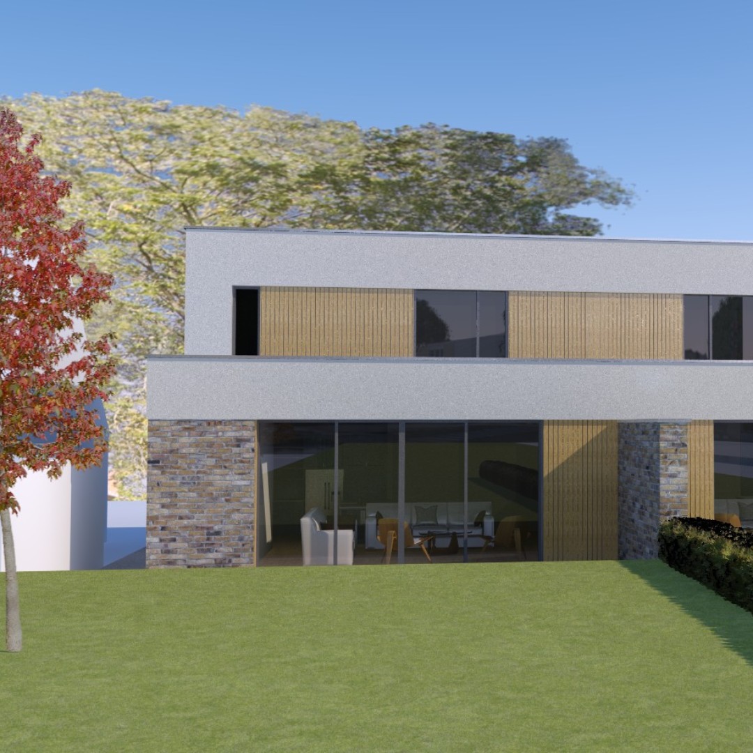 JA_Architects's tweet photo. Jefcoate Anderson Architects has just obtained planning approval for the demolition of a 1950’s single storey, detached house and its replacement with two contemporary semi-detached houses, in the Barnton area of Edinburgh. https://t.co/KHVf4hEcaL
