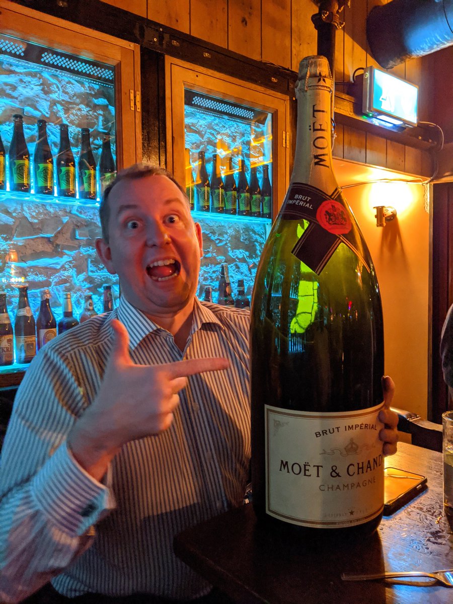 jamesjhughes's tweet photo. When you're two weeks to the end of the project and you're told there is £70k left in the expense budget. 😂 #onexpenses #champagne #endofproject https://t.co/Rge5RPEDpM