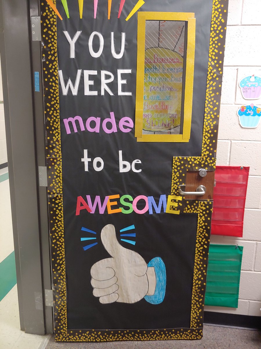 LoriWebber9's tweet photo. Our new classroom door! Thank you @GabeDisser! 💗 #happiestschoolincobb #igniteyourSHINE @mccallprimary1 @McCallMsCarrie https://t.co/pUzaTHLXp4