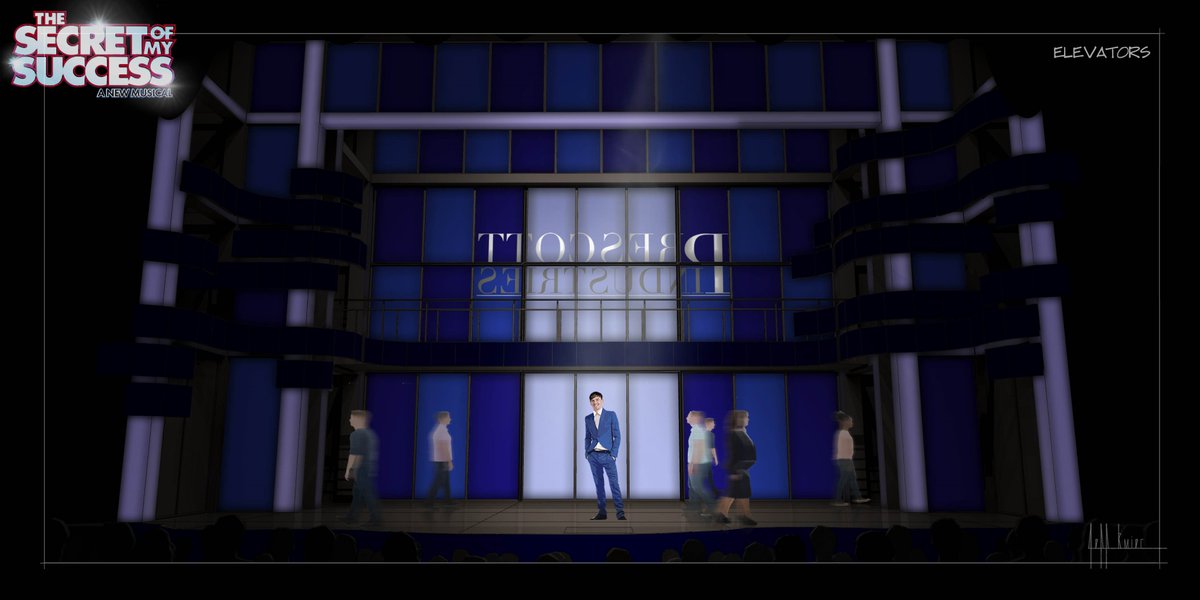 ParamountAurora's tweet photo. The Secret of My Success takes place in the corporate world of New York City. Check out the set renderings from Scenic Designer Jeff Kmiec. π€©π#ParamountSecretOfMySuccess https://t.co/ss27PmfePf