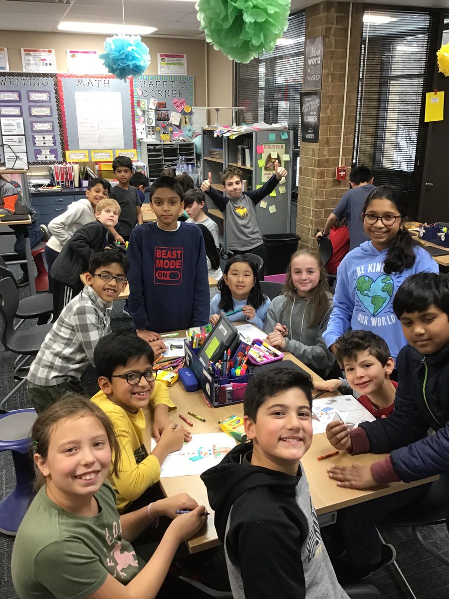 Buddy activity: 2nd &amp; 5th graders make snowman glyph.#inspire96