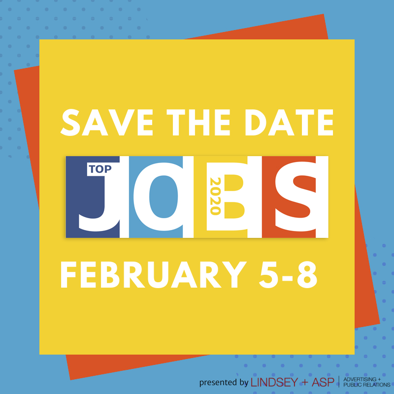 Have you registered for Top Jobs yet? It is quickly approaching! 
Registration is $50 for a 4-day career symposium hosted by <a href="/LindseyAndAsp/">Lindsey + Asp</a> 
Register here: lindseyandasp.com/#topjobs2020-s…