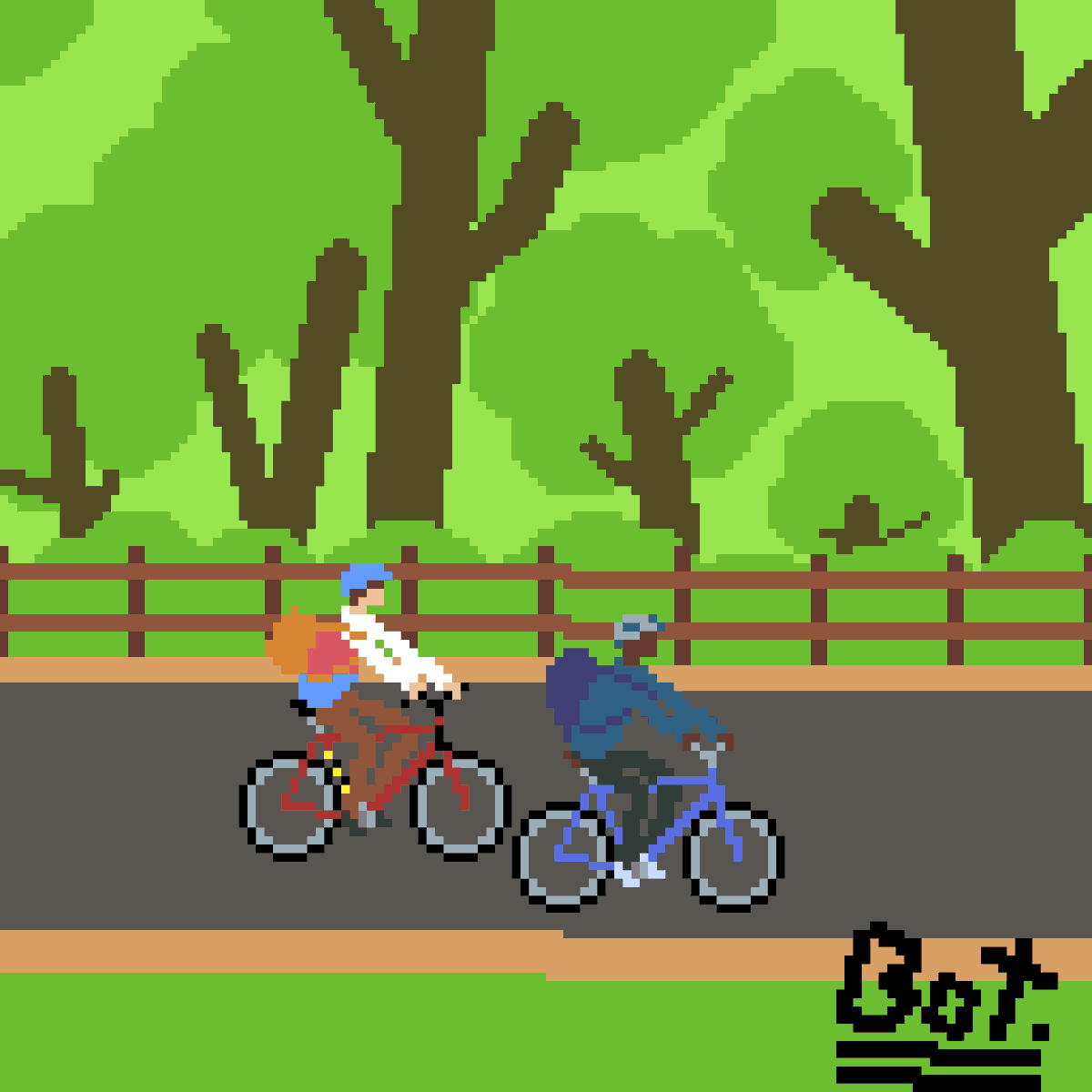 BotDrawings's tweet photo. Eric and Otis going to school... 🚲🌳
✨✨✨✨✨
#pixelart #art #retrogames #sexeducation #netflix #fanart  #ドット絵 #aseprite https://t.co/hNkEJFyYc0
