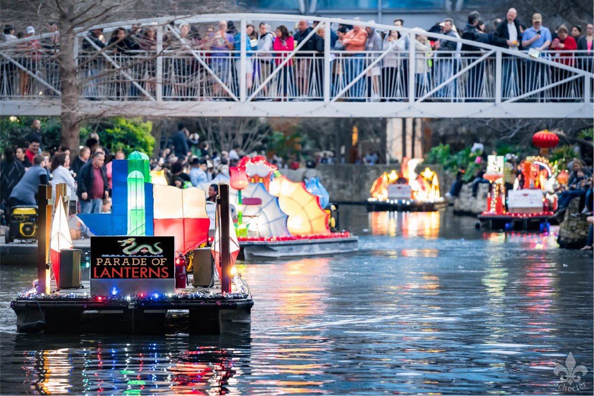Ten boats carrying enormous illuminated lanterns will float throughout the downtown section of the <a href="/theSARiverWalk/">San Antonio River Walk</a>. Enjoy the spectacular lantern show for FREE each night at the Ford Parade of Lanterns now through February 8th! bit.ly/35OZkn5