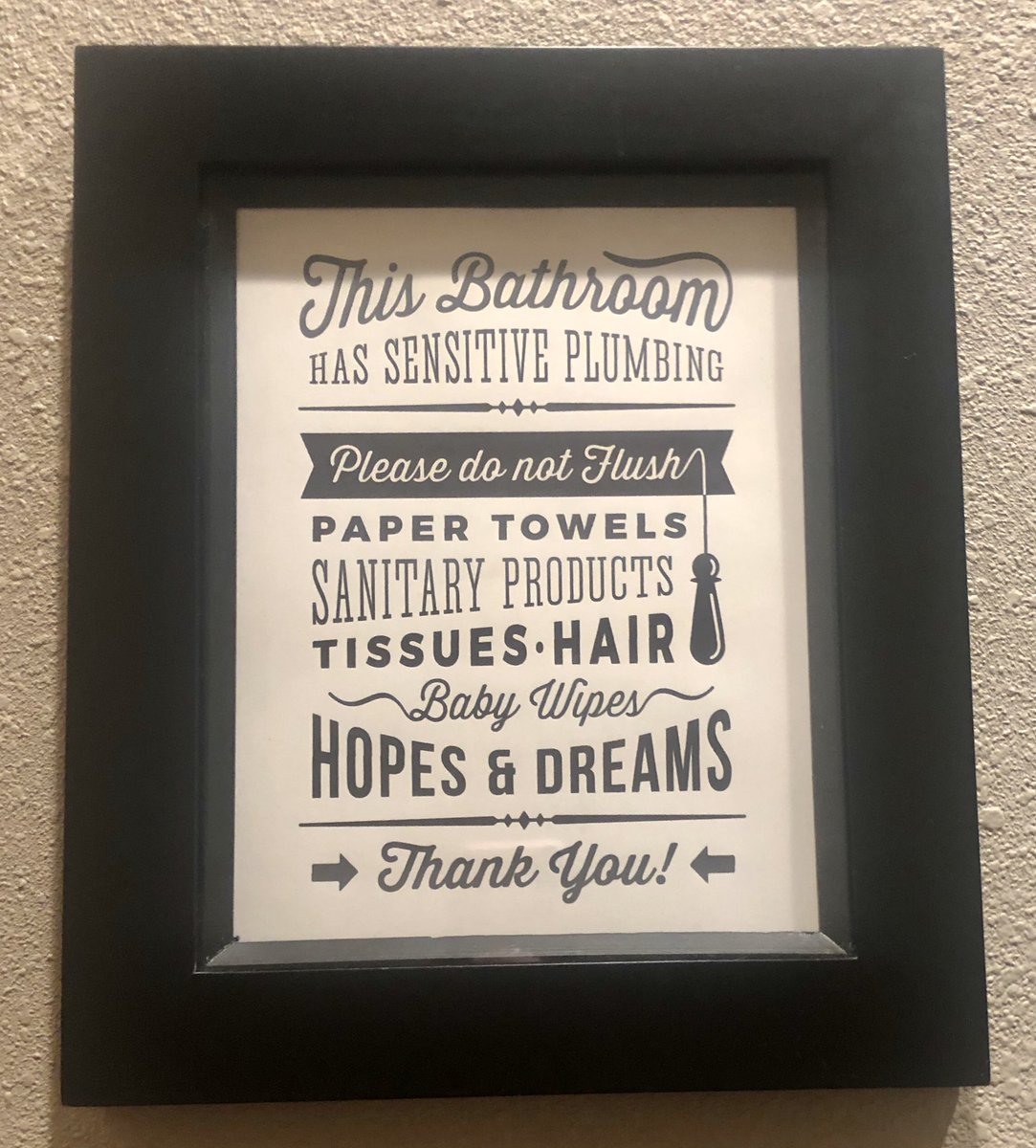 Ctr4CosSurg's tweet photo. @nexton9news 
Hair, tho? #HeyNext 
As seen at Conundrum Escape Room, Lakewood CO
#isawasign #flush #ThingsThatMakeYouGoHmm https://t.co/AZRMlys6i0