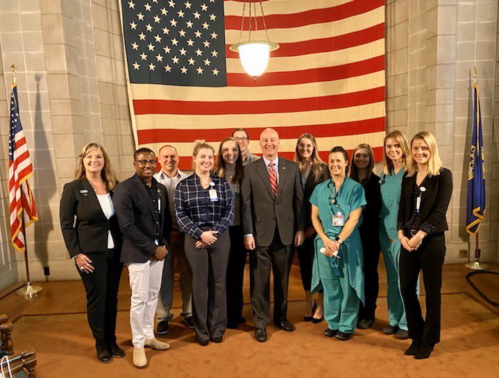 NebraskaCRNA's tweet photo. CRNA Day at the Capital! A great way to celebrate CRNA Week! #CRNA #CRNAWeek #WeAreThere https://t.co/SWT0SgvgMn