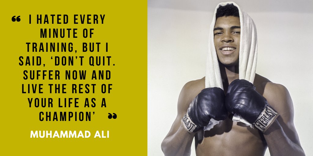 boxing_awesome's tweet photo. Muhammad Ali with the inspirational quote and words of wisdom.

#GOAT https://t.co/sd9LvYRbDv