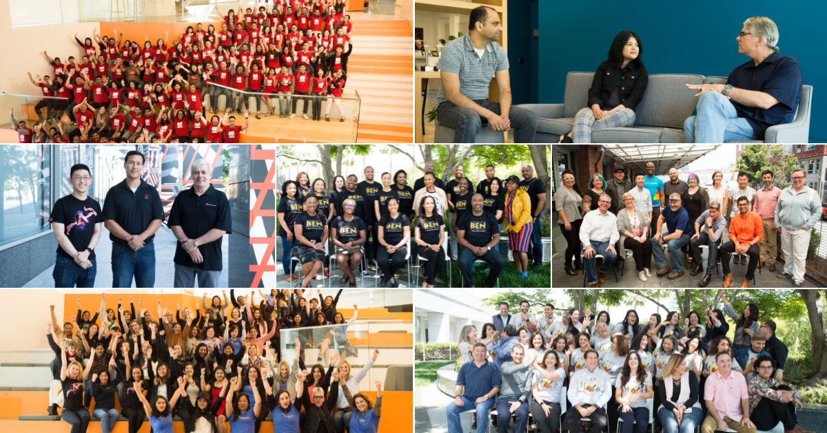 A collage of Adobe Employee Network members.