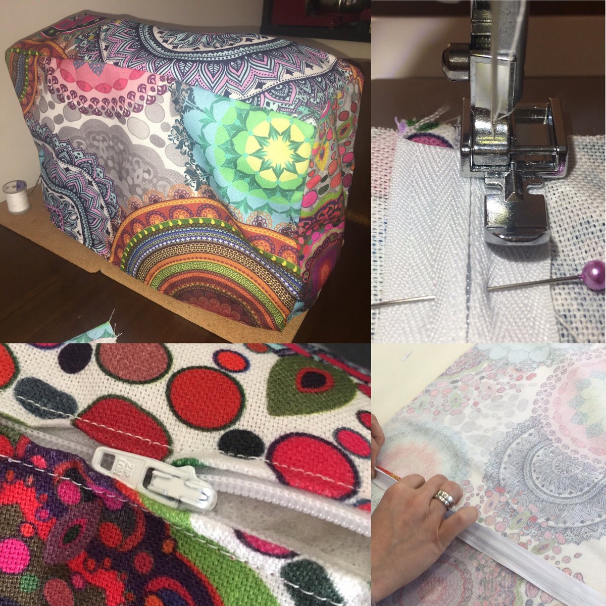 Latest Make: Vintage fabric cover for my sewing machine! 🧵Love taking it into care homes, just the sound brings back memories &amp; sparks conversation! #Reminiscence   #MendAndMakeDo
