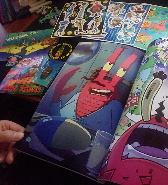 TheCittiverse's tweet photo. Got my copy of #SpongeBob @Zinepants ! It came out super well! I'm so happy I was featured among all of these amazing artists for a great cause!

Peep my pic based on "Mid-Life Crustacean" here: https://t.co/aWiJzRJaYF
&amp; see my pink-hatted spongesona here: https://t.co/uWm7xgy9Vx https://t.co/PV5OrcTeMS