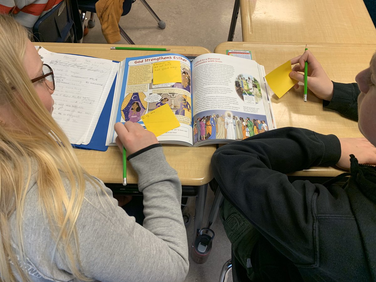 GrACE_CTR's tweet photo. Students at Holy Spirit Academy spent some time answering the question - why did Jesus, who was without sin, ask John to baptize Him? Blessed for the new Growing in Faith, Growing in Christ curriculum given its richness! 
#IBelieveInCatholicEd https://t.co/sUNPmM90dL