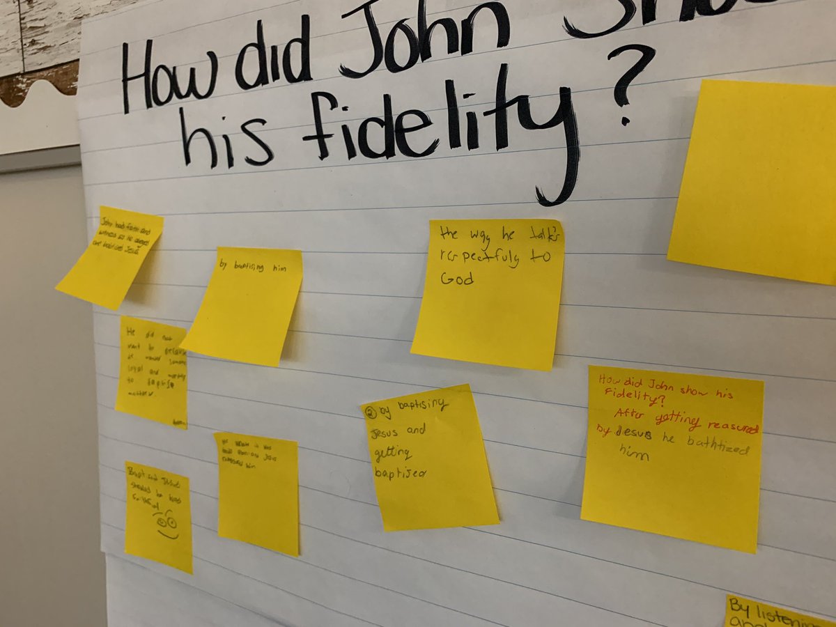 GrACE_CTR's tweet photo. Students at Holy Spirit Academy spent some time answering the question - why did Jesus, who was without sin, ask John to baptize Him? Blessed for the new Growing in Faith, Growing in Christ curriculum given its richness! 
#IBelieveInCatholicEd https://t.co/sUNPmM90dL