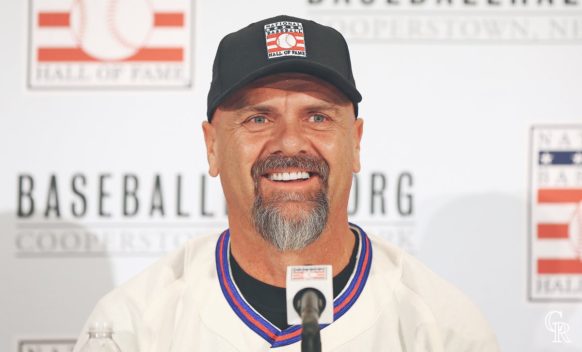 Rockies's tweet photo. "It will be a Colorado Rockies hat that I'll be wearing in the Hall of Fame." https://t.co/lrwVIWwmjf