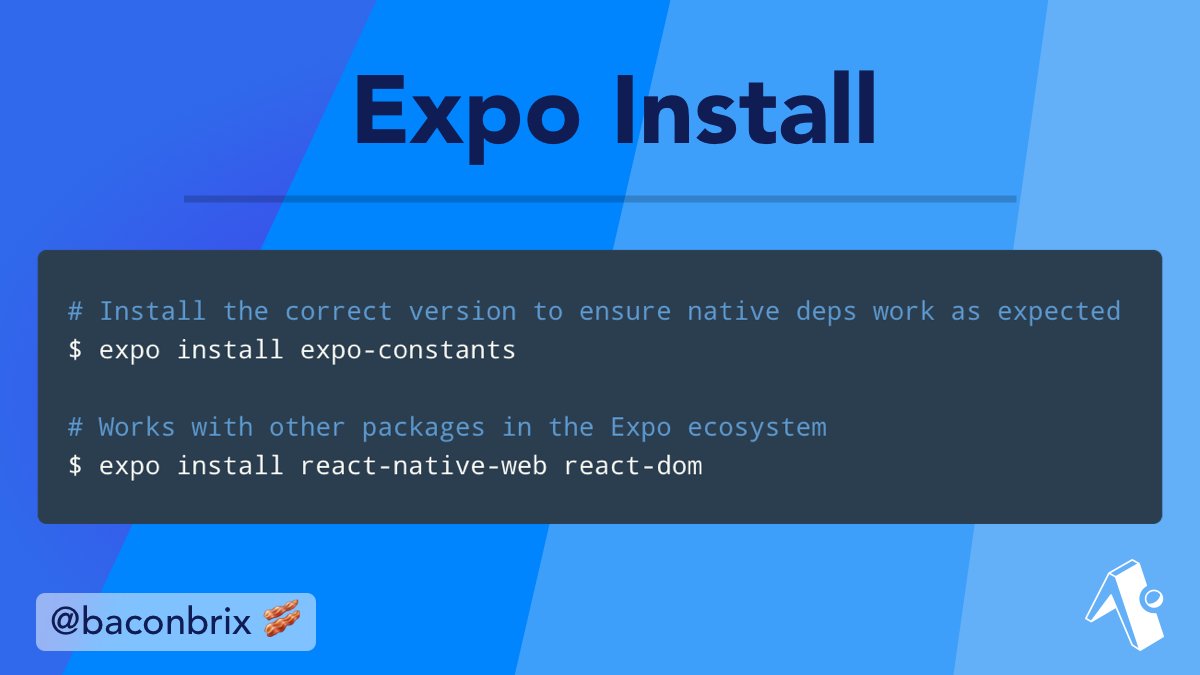 expo cli "install" command can be used to automatically install correct package versions for your native dependencies