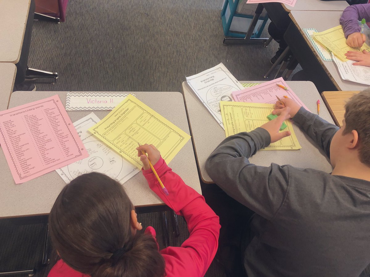 MrsWillis4th's tweet photo. Started step two of our opinion essays today... pre-writing graphic organizers! Students did a great job today, we can’t wait to start filling in our rough drafts tomorrow! ✏️📓 #PGEtweets https://t.co/hcNIUGG4Sj