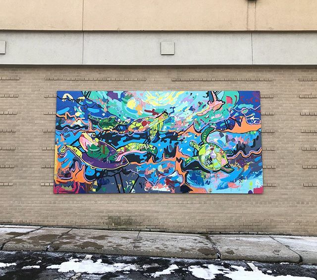 “Turtles” is now in Wallhaven, but do you know where? ...
This collaborative mural was painted by 200+ children at the Akron Art Expo and was designed and finished by Akron artist Lizzi Aronhalt (@lizzi_aronhalt_art) for Art x Love’s (<a href="/artxlovellc/">ART x LOVE</a>) Knigh… ift.tt/2RjcSTW