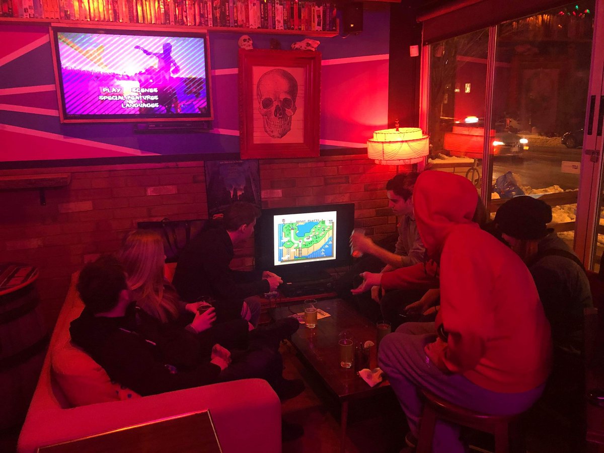 DanforthMag's tweet photo. Looking for a new local hangout in the #Danforth area? Do you love movies and games from the '80s and '90s? Check out our article about @MomsBasementIn2 , the perfect place to feel nostalgic. #nerd #nerdy #nostalgia #gamer #Toronto 
https://t.co/ZnC96TR8bc https://t.co/XpNVJ0yVJf