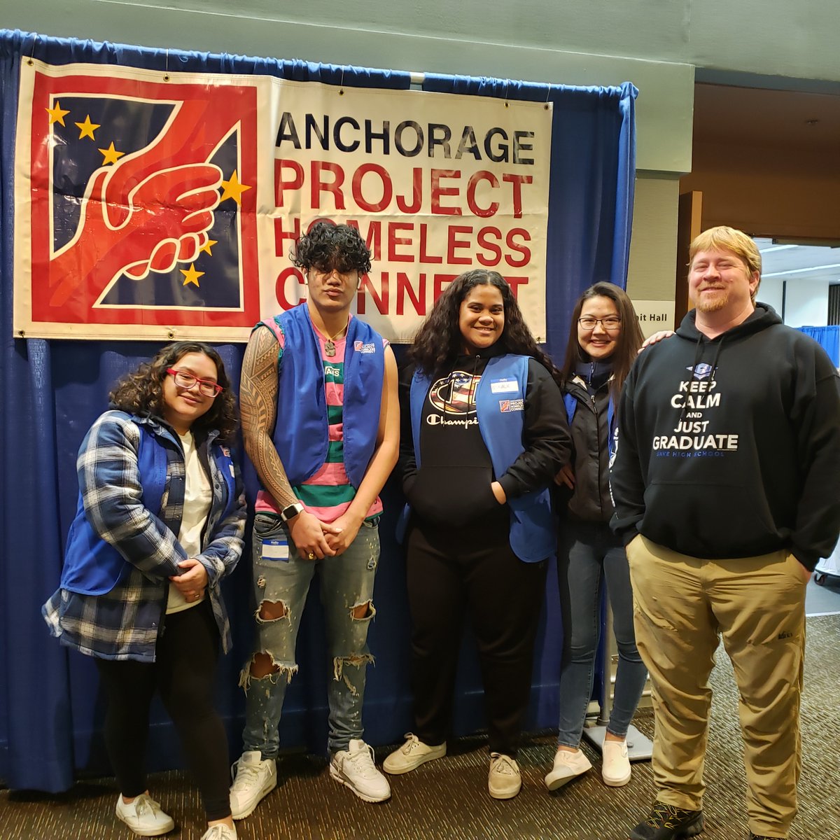 save_high's tweet photo. SAVE students demonstrated our motto at the Anchorage Project Homeless Connect event today. #WeCare #SaveRocks https://t.co/pOeLMQ7Eex