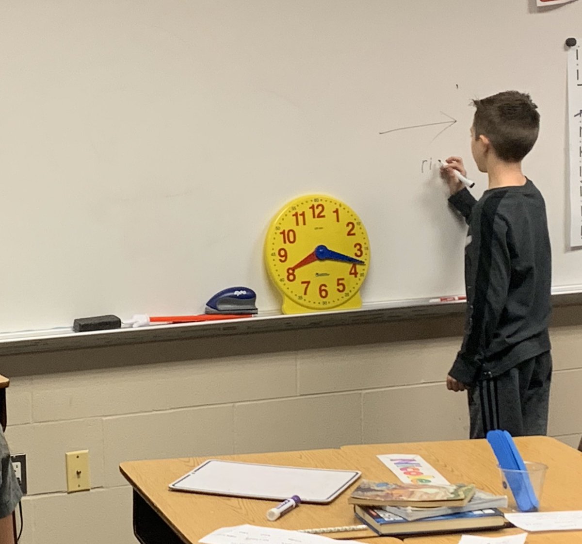 Swerdloff_Class's tweet photo. Playing Charades and Pictionary to practice spelling the correct homophone. @HumbleISD_HHE #communicator #creativeinnovator https://t.co/rd7VkIUwth