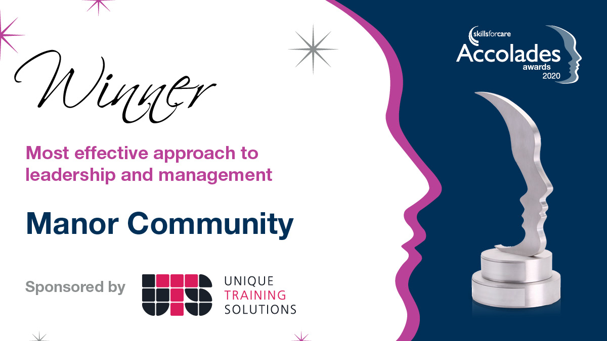 skillsforcare's tweet photo. 🏆 And the winner is… 🏆
@ManorCommunity for the ‘Most effective approach to leadership and management’!

#sfcAccolades https://t.co/4ozWBwY1QV
