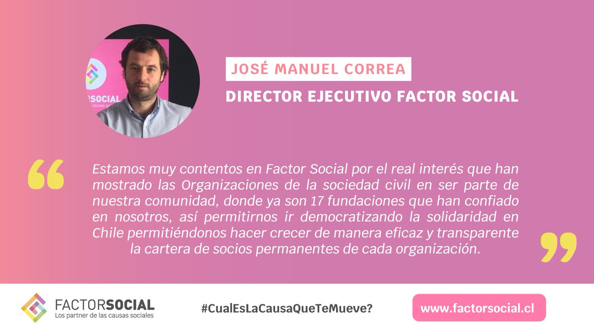 Factorsocial_FS's tweet photo. Nuestro compromiso, por democratizar la solidaridad es una realidad que construimos junto a las fundaciones que confían en nosotros.
Te invitamos a conocernos y a sumarte a esta gran causa. #CualEsLaCausaQueTeMueve #FactorSocial https://t.co/GO6XMEw8FY