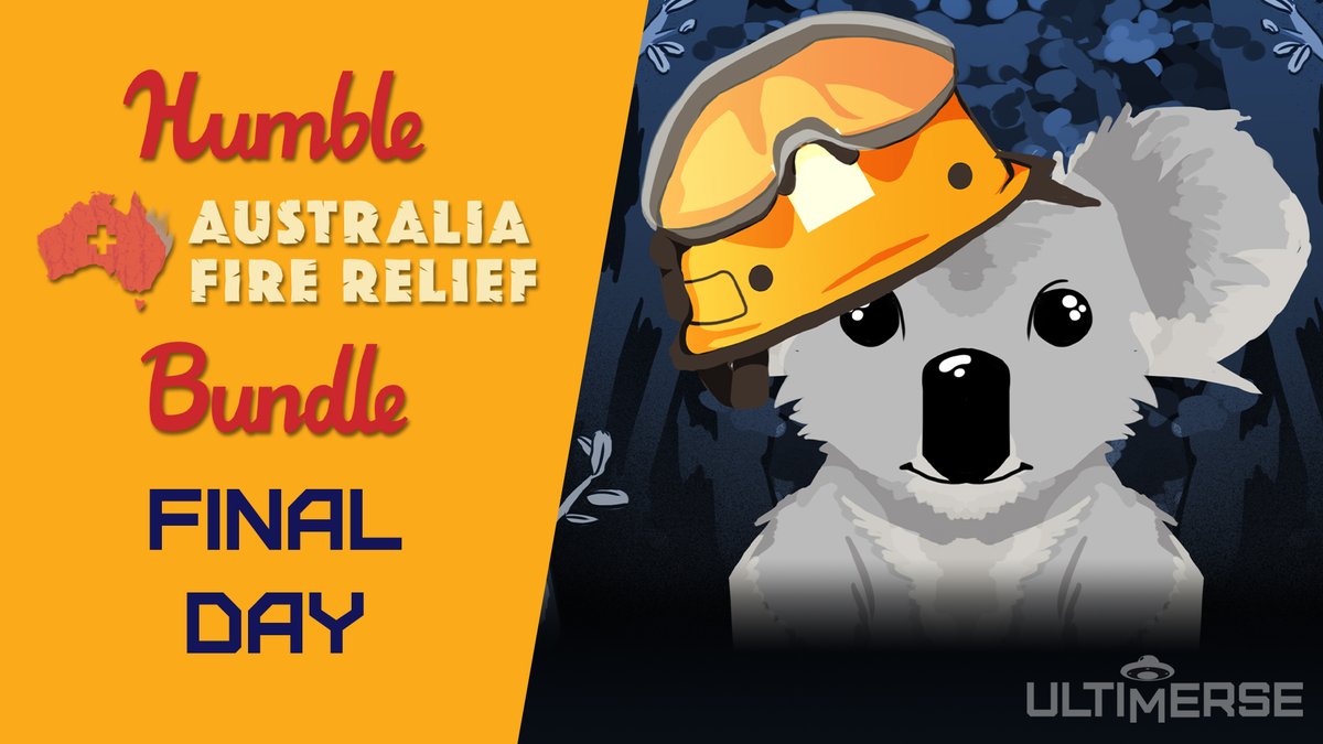 Ultimerse's tweet image. Today&apos;s the last day of the @humble Australia Fire Relief Bundle which has already raised a MASSIVE $2.3 million AUD for bushfire relief! Don&apos;t miss out on this amazing collection of games for an important cause 🧡
#GameDevsforFireys #gamedevsforfiries #AustralianBushfires